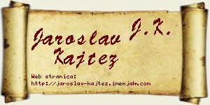 Jaroslav Kajtez vizit kartica